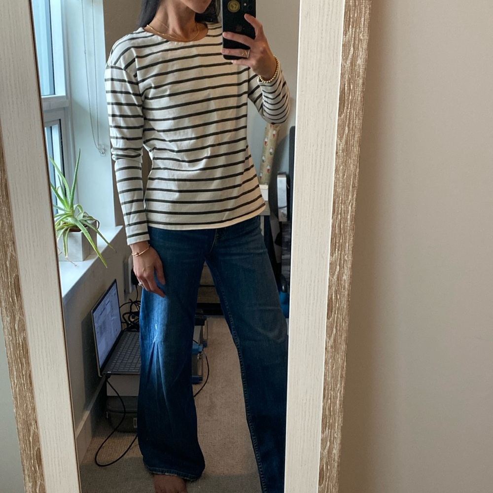 Nili Lotan bateau neckline stripe top